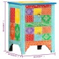 vidaXL Mesita de noche pintada a mano madera maciza mango 40x30x50 cm vidaXL Mesita de noche pintada a mano madera maciza mango 40x30x50 cm