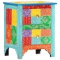 vidaXL Mesita de noche pintada a mano madera maciza mango 40x30x50 cm vidaXL Mesita de noche pintada a mano madera maciza mango 40x30x50 cm