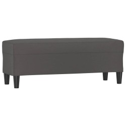 vidaXL Banco de cuero sintético gris 100x35x41 cm