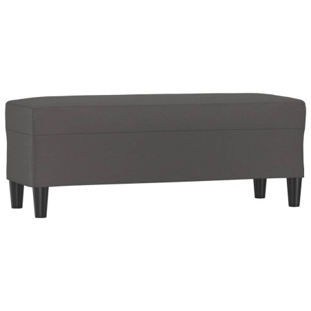 vidaXL Banco de cuero sintético gris 100x35x41 cm