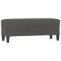 vidaXL Banco de cuero sintético gris 100x35x41 cm