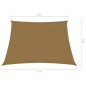 vidaXL Toldo de vela HDPE gris taupe 160 g/m² 4/5x3 m vidaXL Toldo de vela HDPE gris taupe 160 g/m² 4/5x3 m