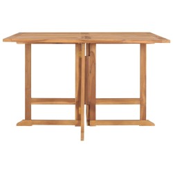 vidaXL Mesa de comedor plegable para jardín madera teca 120x120x75 cm