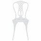 vidaXL Mesa y sillas de bistró 3 piezas aluminio fundido blanco vidaXL Mesa y sillas de bistró 3 piezas aluminio fundido blanco