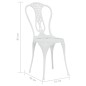 vidaXL Mesa y sillas de bistró 3 piezas aluminio fundido blanco vidaXL Mesa y sillas de bistró 3 piezas aluminio fundido blanco