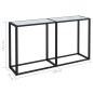 vidaXL Mesa consola vidrio templado blanco mármol 140x35x75,5cm vidaXL Mesa consola vidrio templado blanco mármol 140x35x75,5cm