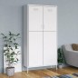 vidaXL Armario de acero blanco 90x50x180 cm vidaXL Armario de acero blanco 90x50x180 cm