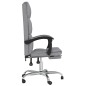 vidaXL Silla de oficina reclinable de tela gris claro vidaXL Silla de oficina reclinable de tela gris claro