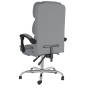 vidaXL Silla de oficina reclinable de tela gris claro vidaXL Silla de oficina reclinable de tela gris claro
