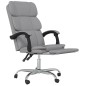vidaXL Silla de oficina reclinable de tela gris claro vidaXL Silla de oficina reclinable de tela gris claro