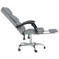 vidaXL Silla de oficina reclinable de tela gris claro vidaXL Silla de oficina reclinable de tela gris claro