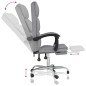vidaXL Silla de oficina reclinable de tela gris claro vidaXL Silla de oficina reclinable de tela gris claro