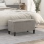 vidaXL Banco de terciopelo gris claro 70x35x41 cm vidaXL Banco de terciopelo gris claro 70x35x41 cm