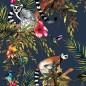DUTCH WALLCOVERINGS Papel pintado lémur azul petróleo DUTCH WALLCOVERINGS Papel pintado lémur azul petróleo