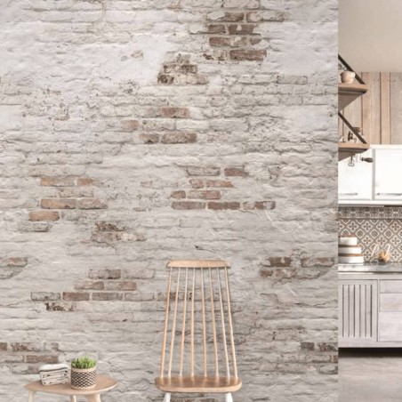 DUTCH WALLCOVERINGS Mural fotográfico Old Brick Wall beige y marrón