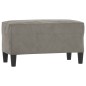 vidaXL Banco de terciopelo gris claro 70x35x41 cm vidaXL Banco de terciopelo gris claro 70x35x41 cm