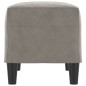 vidaXL Banco de terciopelo gris claro 70x35x41 cm vidaXL Banco de terciopelo gris claro 70x35x41 cm
