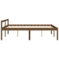 vidaXL Cama para personas mayores madera maciza pino marrón 135x190 cm vidaXL Cama para personas mayores madera maciza pino marrón 135x190 cm