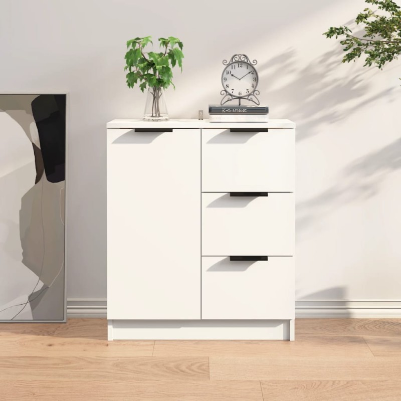 vidaXL Aparador de madera contrachapada blanco 60x30x70 cm vidaXL Aparador de madera contrachapada blanco 60x30x70 cm