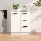 vidaXL Aparador de madera contrachapada blanco 60x30x70 cm vidaXL Aparador de madera contrachapada blanco 60x30x70 cm