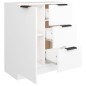 vidaXL Aparador de madera contrachapada blanco 60x30x70 cm vidaXL Aparador de madera contrachapada blanco 60x30x70 cm