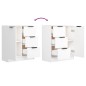 vidaXL Aparador de madera contrachapada blanco 60x30x70 cm vidaXL Aparador de madera contrachapada blanco 60x30x70 cm