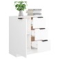 vidaXL Aparador de madera contrachapada blanco 60x30x70 cm vidaXL Aparador de madera contrachapada blanco 60x30x70 cm