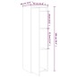 vidaXL Armario de pared de madera maciza de pino 30x30x100 cm