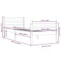 vidaXL Estructura de cama madera maciza marrón miel 100x200 cm vidaXL Estructura de cama madera maciza marrón miel 100x200 cm