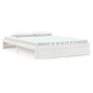 vidaXL Estructura de cama madera maciza blanco tamaño king 150x200 cm vidaXL Estructura de cama madera maciza blanco tamaño king 150x200 cm