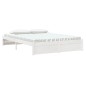 vidaXL Estructura de cama madera maciza blanco tamaño king 150x200 cm vidaXL Estructura de cama madera maciza blanco tamaño king 150x200 cm