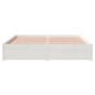 vidaXL Estructura de cama madera maciza blanco tamaño king 150x200 cm vidaXL Estructura de cama madera maciza blanco tamaño king 150x200 cm