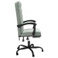 vidaXL Silla de oficina reclinable de terciopelo gris claro