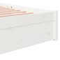 vidaXL Estructura de cama madera maciza blanco tamaño king 150x200 cm vidaXL Estructura de cama madera maciza blanco tamaño king 150x200 cm