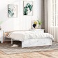 vidaXL Estructura de cama madera maciza blanco 120x200 cm vidaXL Estructura de cama madera maciza blanco 120x200 cm
