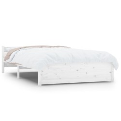 vidaXL Estructura de cama madera maciza blanco 120x200 cm