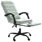vidaXL Silla de oficina reclinable de terciopelo gris claro