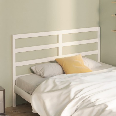vidaXL Cabecero de cama madera maciza de pino blanco 156x4x100 cm
