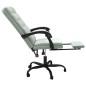 vidaXL Silla de oficina reclinable de terciopelo gris claro