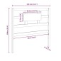 vidaXL Cabecero de cama madera maciza de pino 105,5x4x100 cm vidaXL Cabecero de cama madera maciza de pino 105,5x4x100 cm