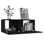 vidaXL Muebles de salón 4 uds madera ingeniería negro 80x30x30 cm