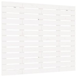 vidaXL Cabecero cama de pared madera maciza pino blanco 141x3x91,5 cm