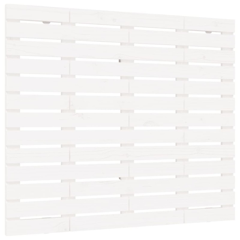 vidaXL Cabecero cama de pared madera maciza pino blanco 141x3x91,5 cm