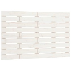 vidaXL Cabecero de cama de pared madera maciza pino blanco 106x3x63 cm