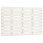 vidaXL Cabecero de cama de pared madera maciza pino blanco 106x3x63 cm vidaXL Cabecero de cama de pared madera maciza pino blanco 106x3x63 cm