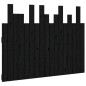 vidaXL Cabecero de cama de pared madera maciza pino negro 108x3x80 cm vidaXL Cabecero de cama de pared madera maciza pino negro 108x3x80 cm