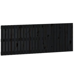 vidaXL Cabecero de cama de pared madera maciza pino negro 159,5x3x60cm