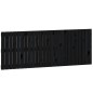 vidaXL Cabecero de cama de pared madera maciza pino negro 159,5x3x60cm vidaXL Cabecero de cama de pared madera maciza pino negro 159,5x3x60cm