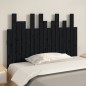 vidaXL Cabecero de cama de pared madera maciza pino negro 108x3x80 cm vidaXL Cabecero de cama de pared madera maciza pino negro 108x3x80 cm