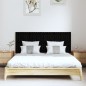 vidaXL Cabecero de cama de pared madera maciza pino negro 159,5x3x60cm vidaXL Cabecero de cama de pared madera maciza pino negro 159,5x3x60cm